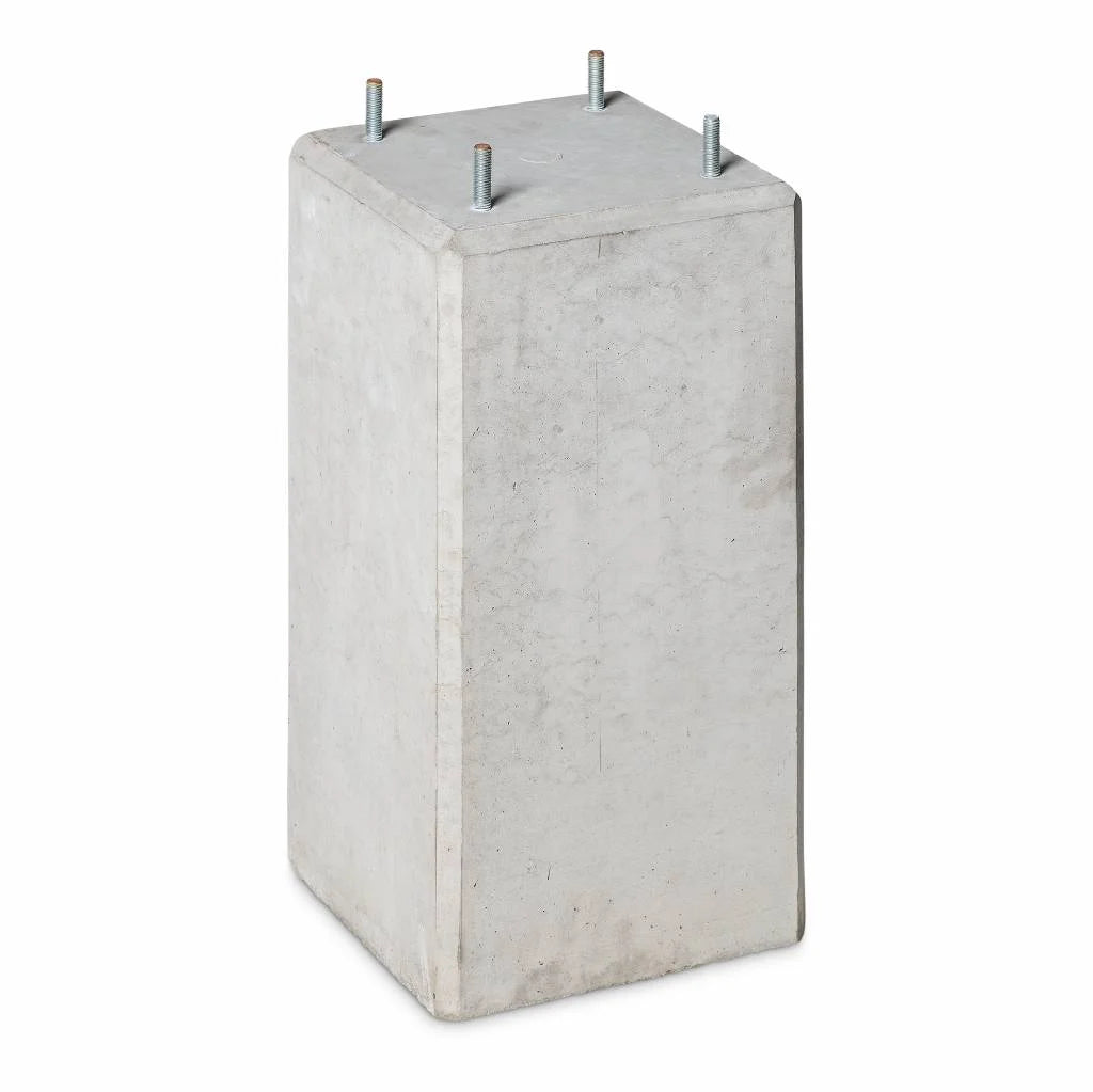 Betonpoer 22x22 en 45 cm hoog grijs M10