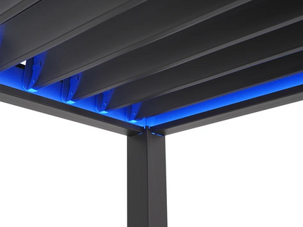 Luna pergola met elektrisch lamellendak