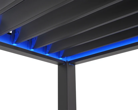Luna pergola met elektrisch lamellendak