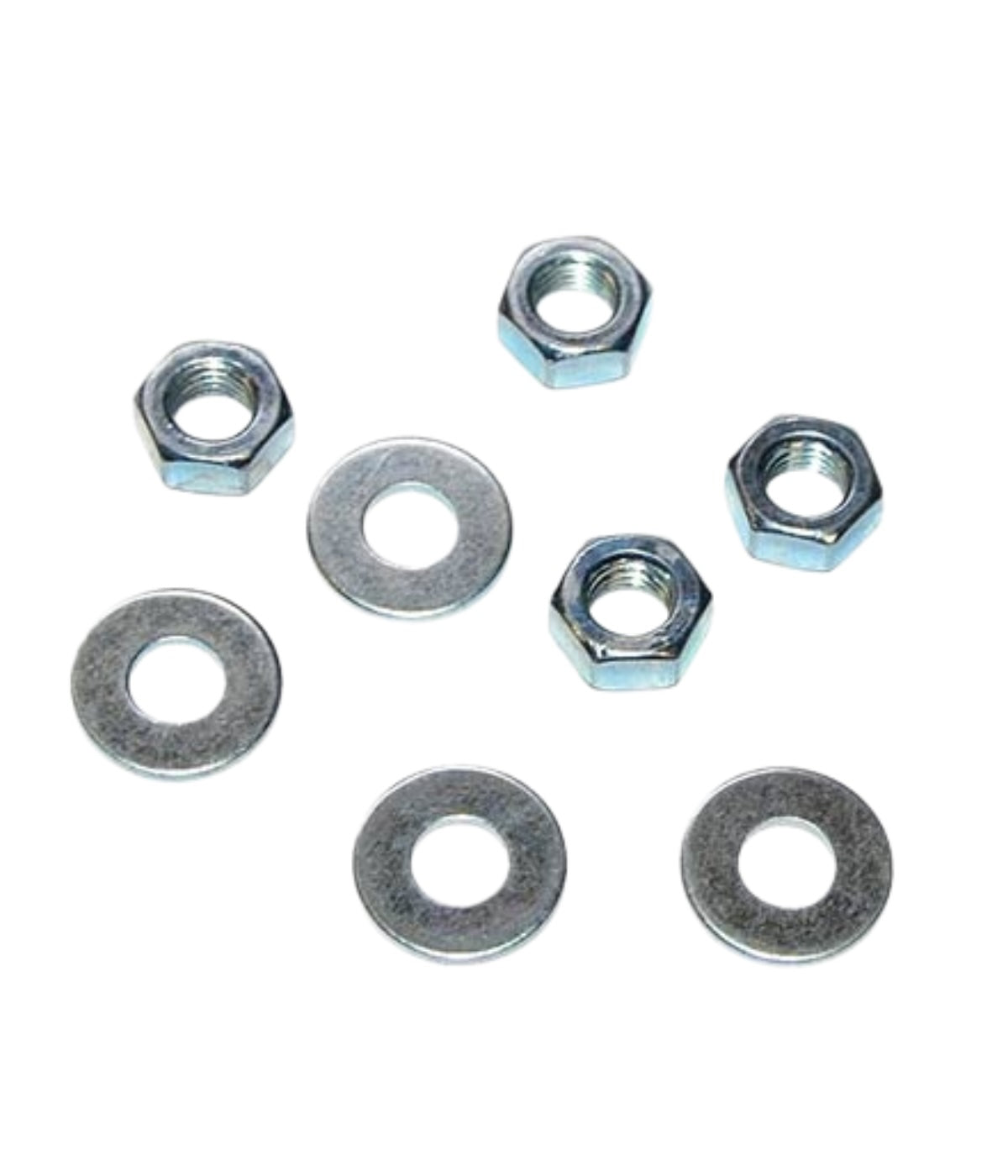 M10 RVS moeren + RVS ringen (set van 4)