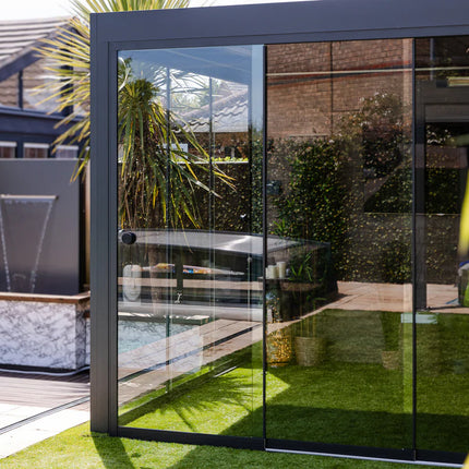 Glazen schuifwanden bouwpakket