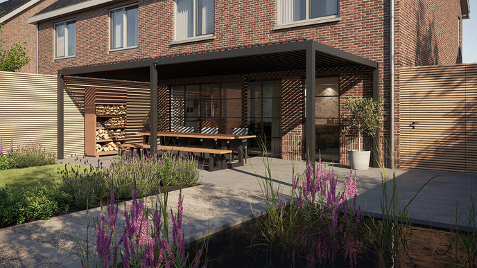 Astra pergola met lamellendak