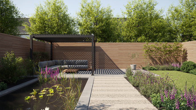 Astra pergola met lamellendak