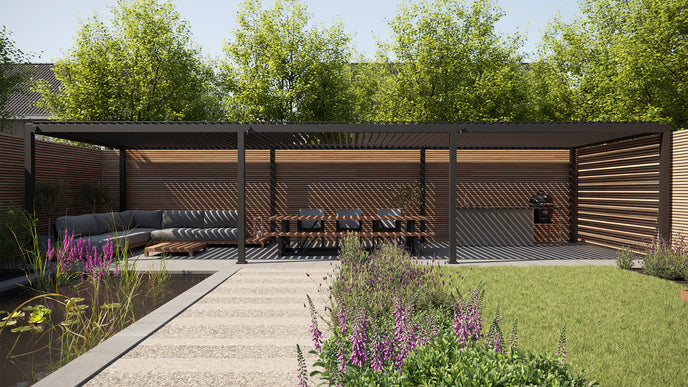 Astra pergola met lamellendak