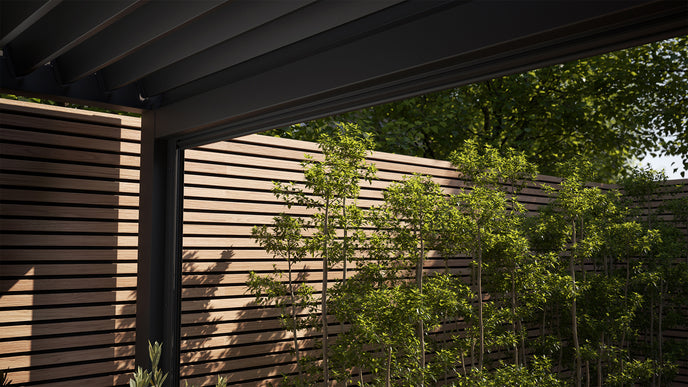 Astra pergola met lamellendak