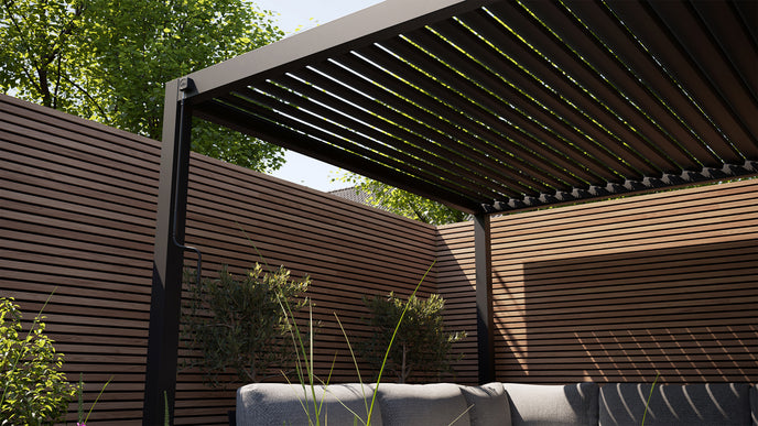 Astra pergola met lamellendak
