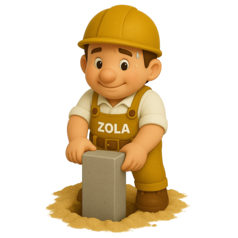 Montage betonpoer door Zola (per stuk)