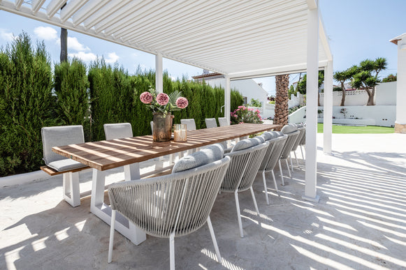 Luna pergola met lamellendak