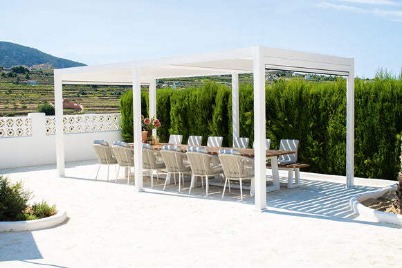 Luna pergola met lamellendak
