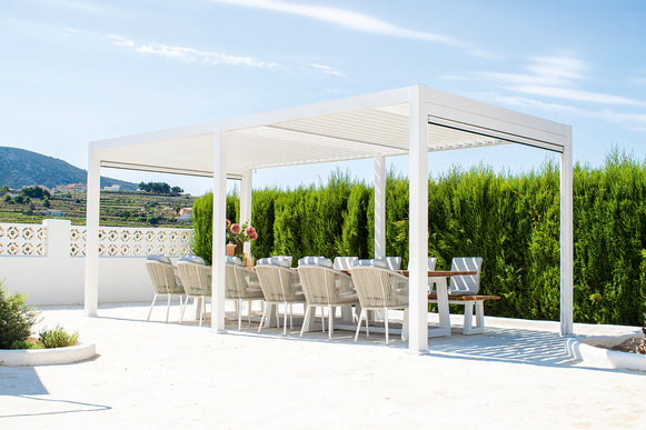 Luna pergola met lamellendak