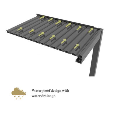 Monza pergola met lamellendak