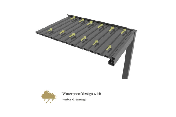 Astra pergola met lamellendak
